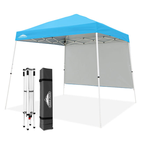 10x10 Pop Up Canopy Tent with Wall Panel, 10x10 Base 8x8 Top - Eagle Peak Custom Canopy Tent