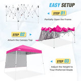 10x10 Pop Up Canopy Tent with Wall Panel, 10x10 Base 8x8 Top - Eagle Peak Custom Canopy Tent