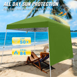 10x10 Pop Up Canopy Tent with Wall Panel, 10x10 Base 8x8 Top - Eagle Peak Custom Canopy Tent