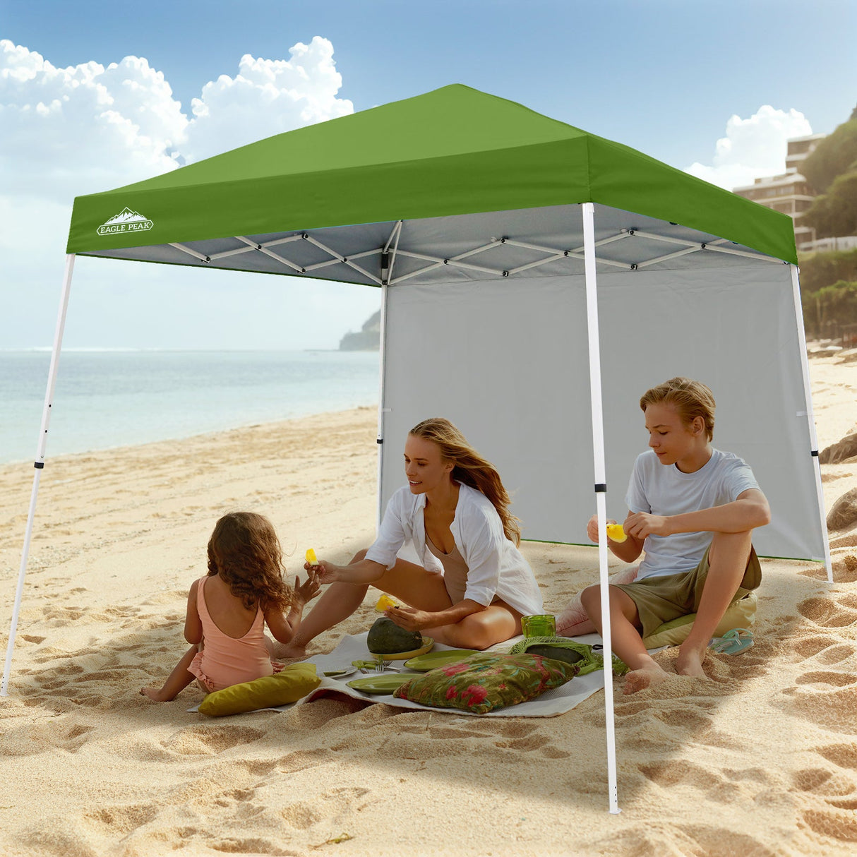 10x10 Pop Up Canopy Tent with Wall Panel, 10x10 Base 8x8 Top - Eagle Peak Custom Canopy Tent