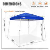 10x10 Slant Leg Up Canopy 8x8 Top 10x10 Base - Eagle Peak Custom Canopy Tent