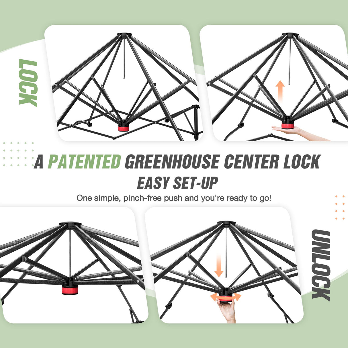 10x10 Walk In Pop Up Greenhouse - Eagle Peak Custom Canopy Tent