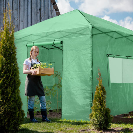 10x10 Walk In Pop Up Greenhouse - Eagle Peak