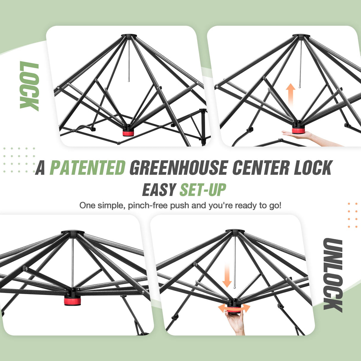 10x10 Walk In Pop Up Greenhouse - Eagle Peak Custom Canopy Tent