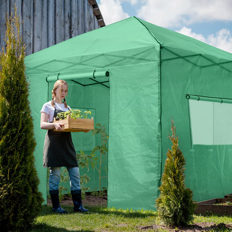 10x10 Walk In Pop Up Greenhouse - Eagle Peak Custom Canopy Tent