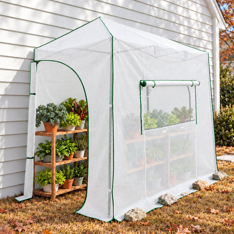 10x5 Easy Setup Pop Up Greenhouse, Lean-To Design - Eagle Peak®