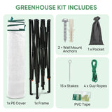 10x5 Easy Setup Pop Up Greenhouse, Lean-To Design - Eagle Peak®