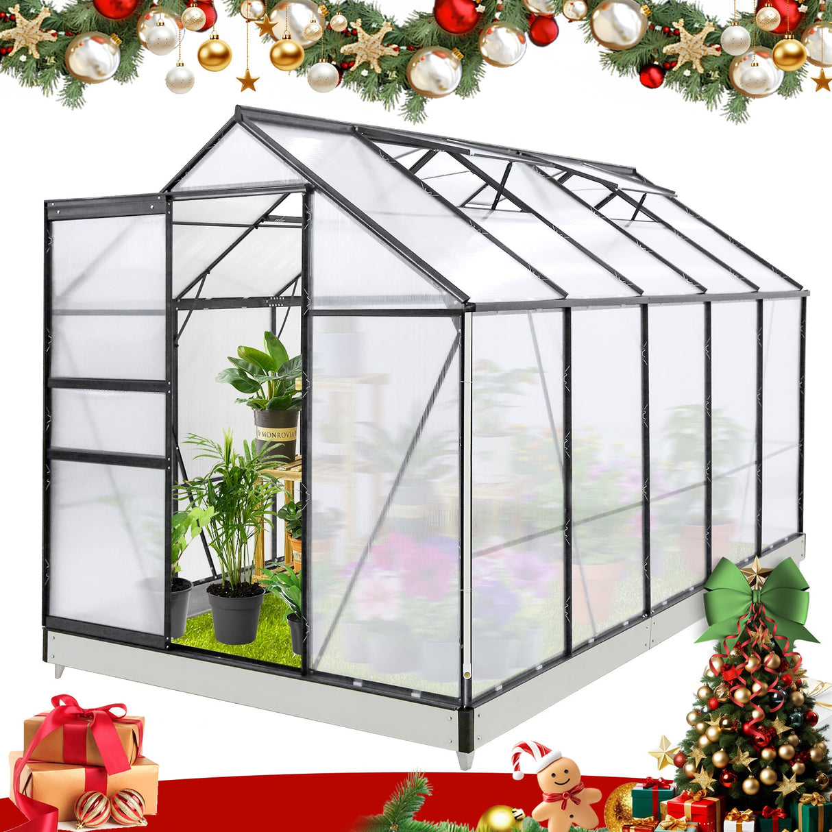 10x6x7 Polycarbonate and Aluminum Walk - in Greenhouse - Eagle Peak Custom Canopy Tent