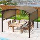 11.4x11.4 Outdoor Pergola with Retractable Textilene Sun Shade Top - Eagle Peak Custom Canopy Tent