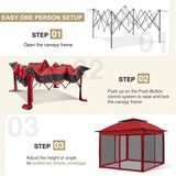 11x11 Pop Up Gazebo Tent with Netting - Eagle Peak Custom Canopy Tent