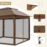 11x11 Pop Up Gazebo Tent with Netting - Eagle Peak Custom Canopy Tent