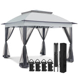 11x11 Pop Up Gazebo Tent with Netting - Eagle Peak Custom Canopy Tent