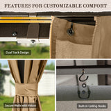 12x10 Hardtop Gazebo, Galvanized Steel Double Roof with Aluminum Frame - Eagle Peak Custom Canopy Tent
