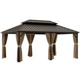 12x10 Hardtop Gazebo, Galvanized Steel Double Roof with Aluminum Frame - Eagle Peak Custom Canopy Tent