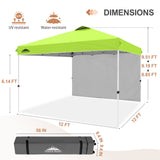 12x12 Commercial Heavy Duty Pop up Canopy with 1 Sidewall - Eagle Peak Custom Canopy Tent