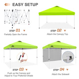 12x12 Commercial Heavy Duty Pop up Canopy with 1 Sidewall - Eagle Peak Custom Canopy Tent