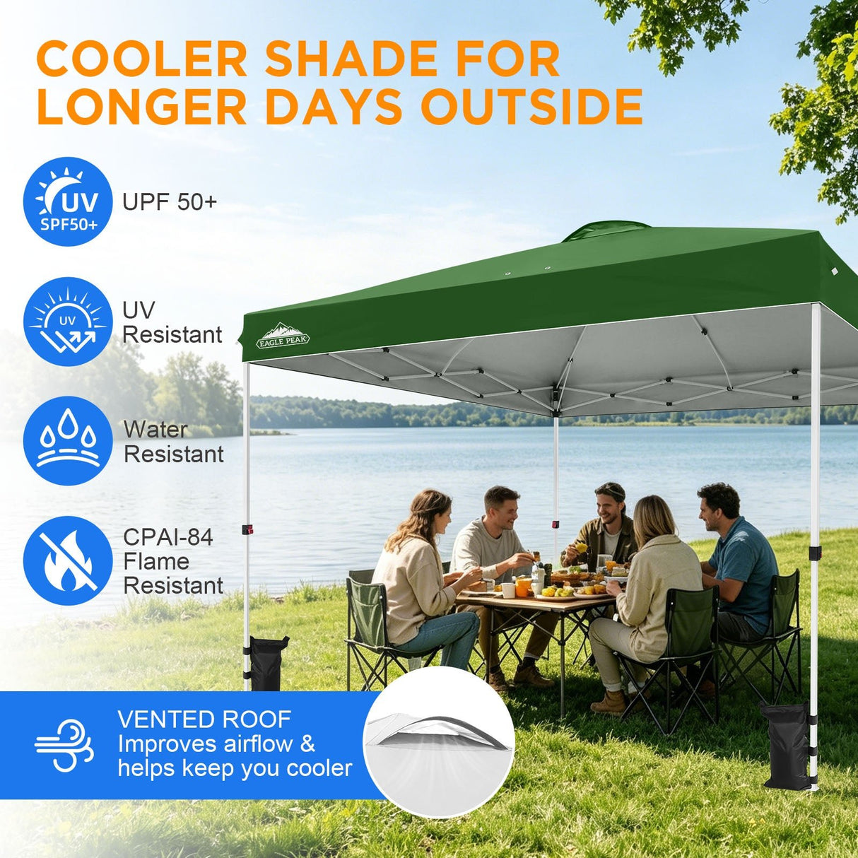 12x12 ft Pop Up Canopy Tent - Eagle Peak