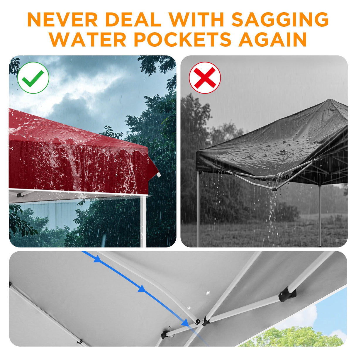 12x12 ft Pop Up Canopy Tent - Eagle Peak