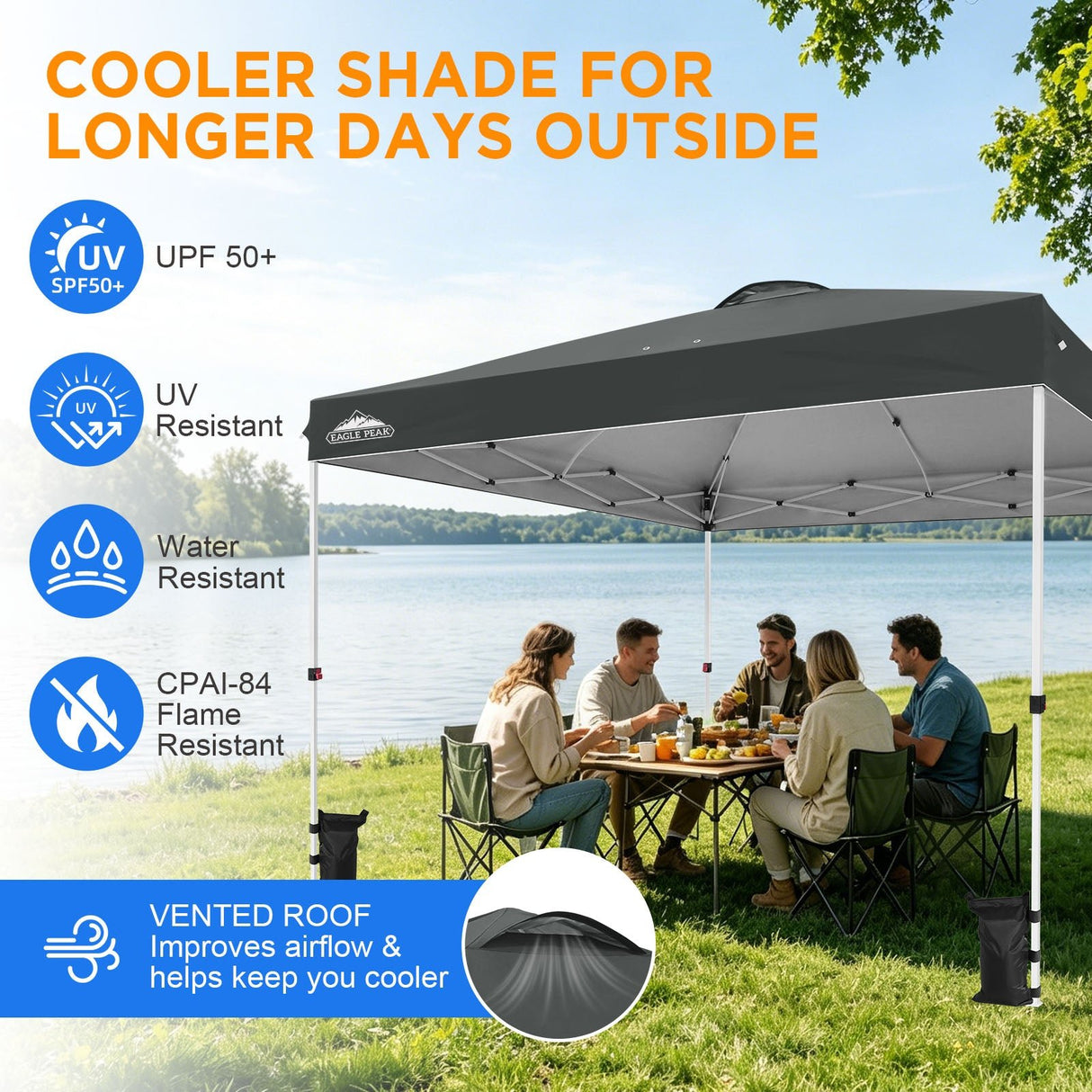 12x12 ft Pop Up Canopy Tent - Eagle Peak