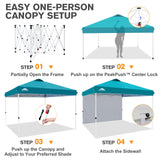12x12 Pop Up Canopy Tent with 1 Sidewall - Eagle Peak®