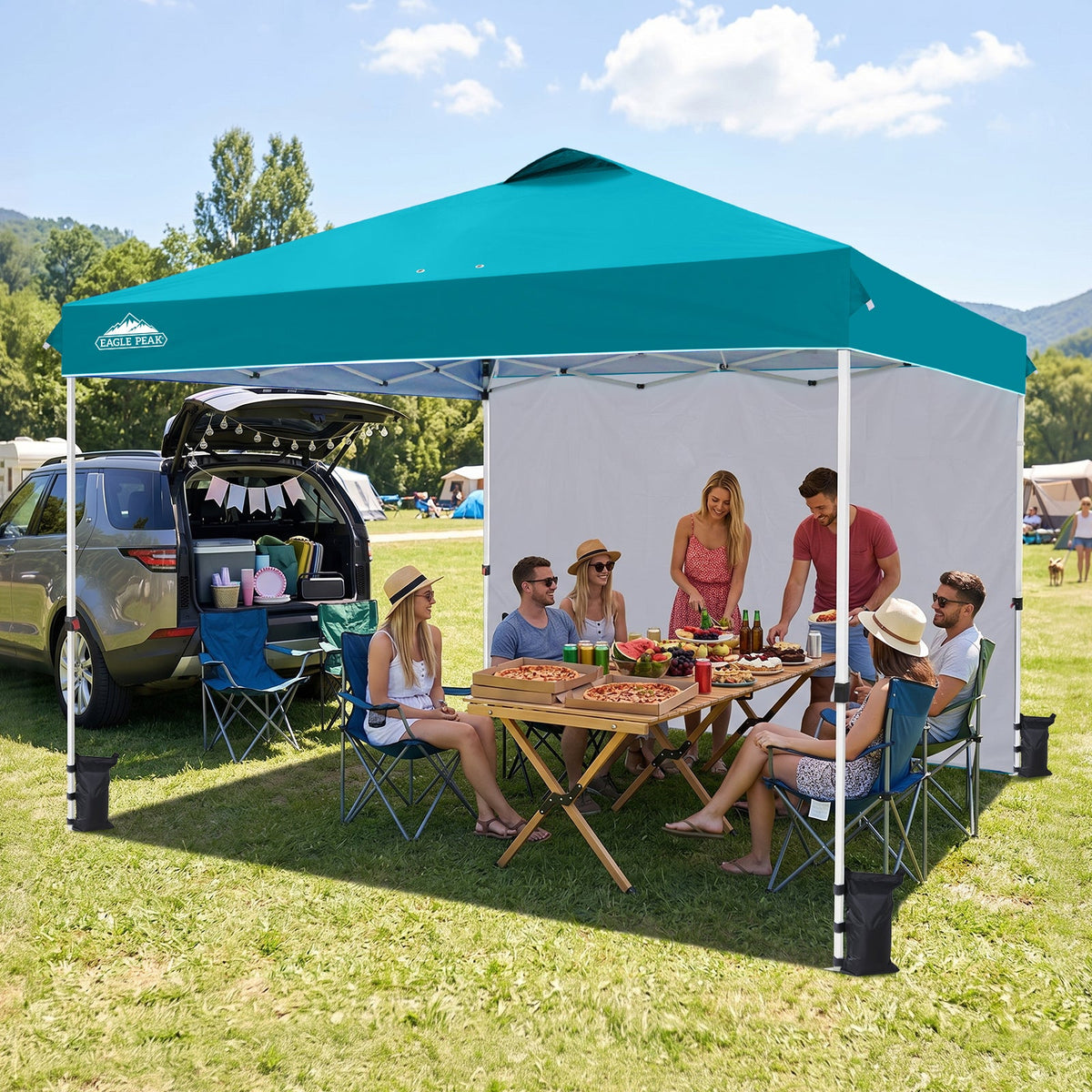 12x12 Pop Up Canopy Tent with 1 Sidewall - Eagle Peak®