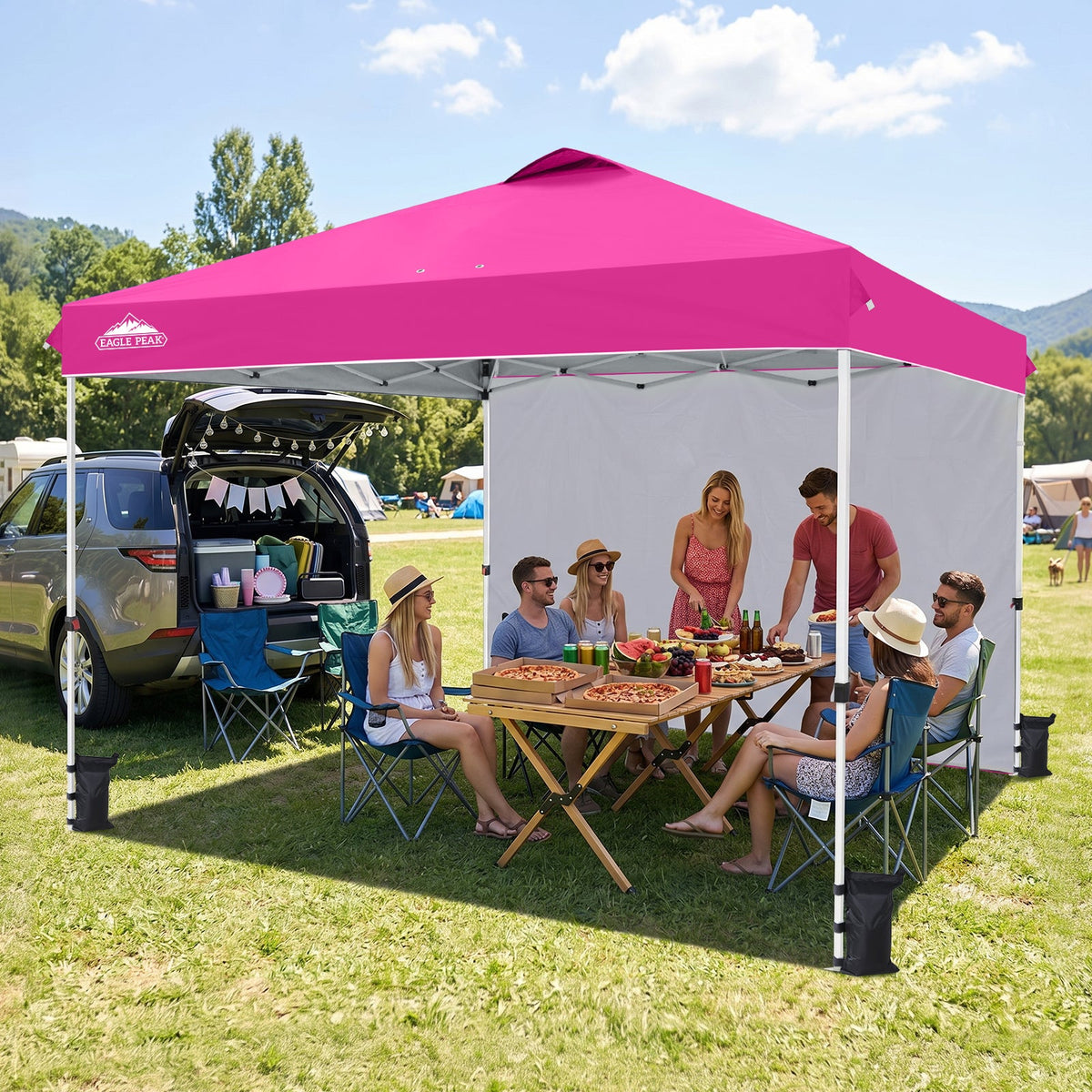 12x12 Pop Up Canopy Tent with 1 Sidewall - Eagle Peak®
