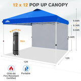 12x12 Pop Up Canopy Tent with 1 Sidewall - Eagle Peak®