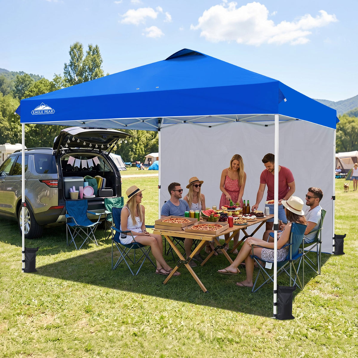 12x12 Pop Up Canopy Tent with 1 Sidewall - Eagle Peak®