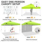 12x12 Pop Up Canopy Tent with 1 Sidewall - Eagle Peak®