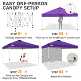 12x12 Pop Up Canopy Tent with 1 Sidewall - Eagle Peak®