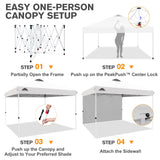 12x12 Pop Up Canopy Tent with 1 Sidewall - Eagle Peak®