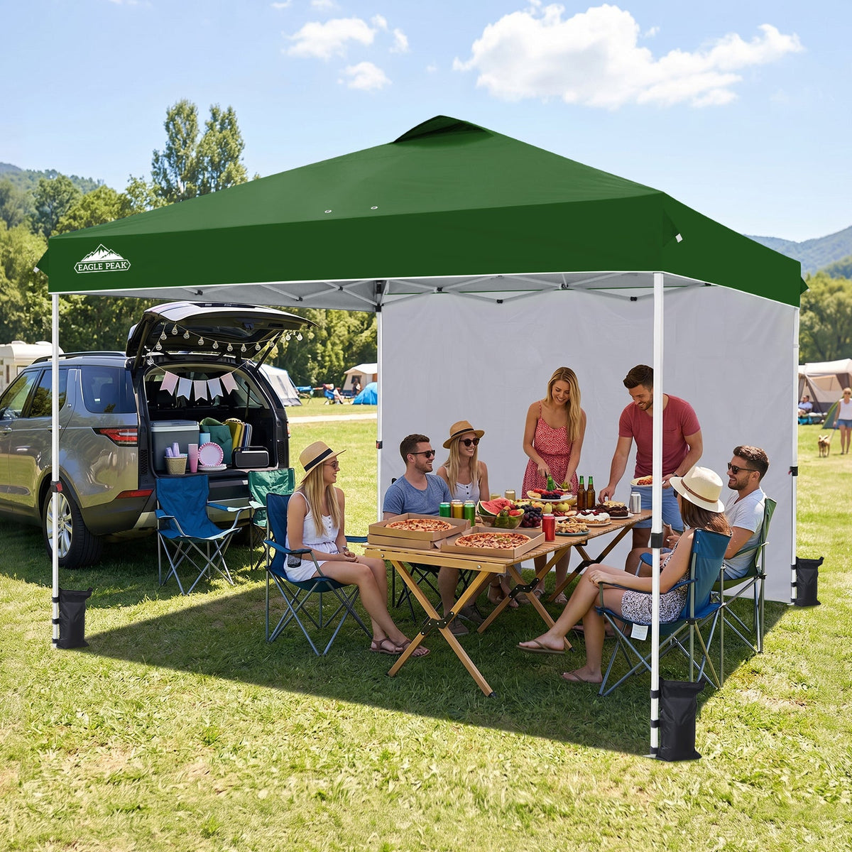 12x12 Pop Up Canopy Tent with 1 Sidewall - Eagle Peak®
