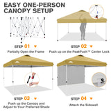 12x12 Pop Up Canopy Tent with 1 Sidewall - Eagle Peak®