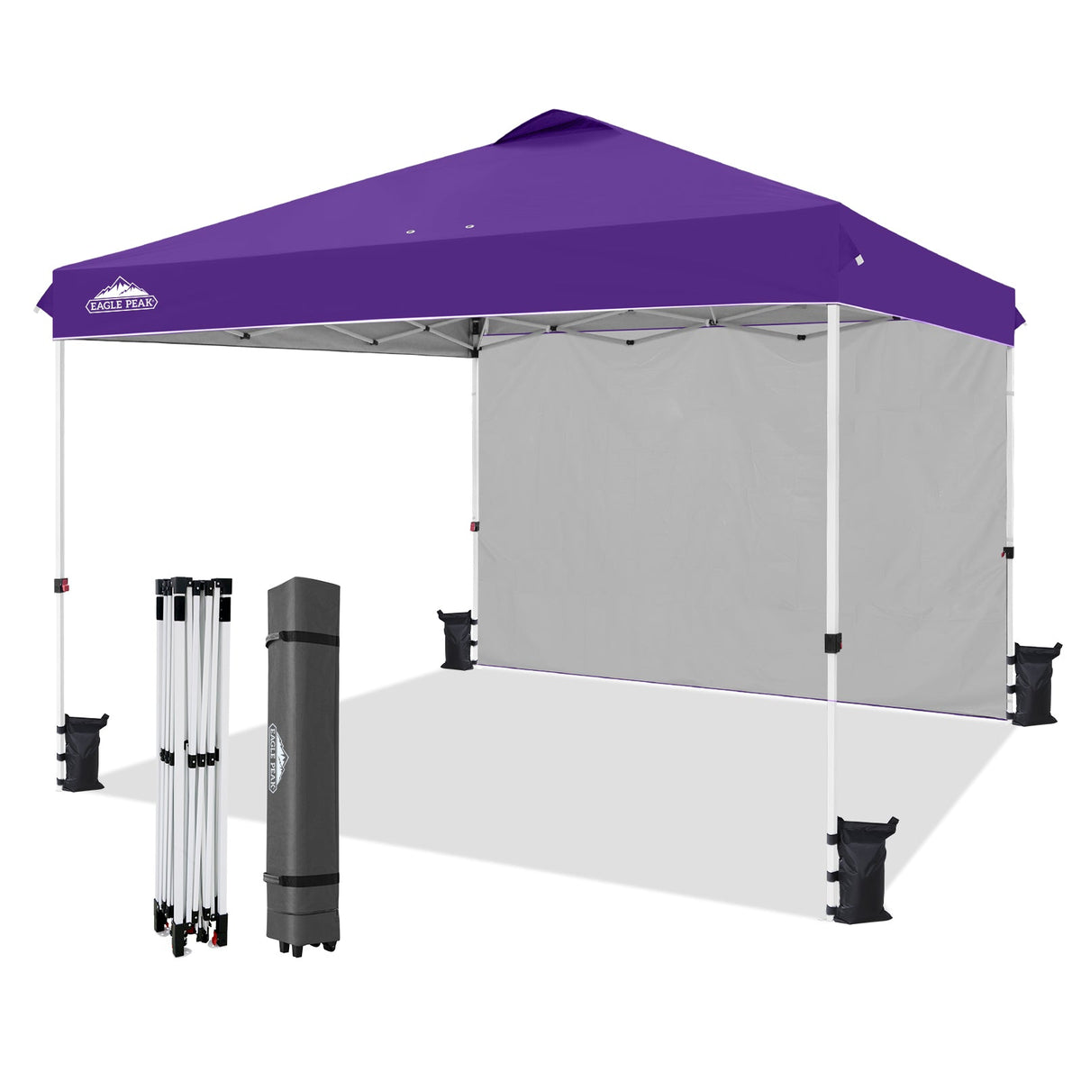 12x12 Pop Up Canopy Tent with 1 Sidewall - Eagle Peak®