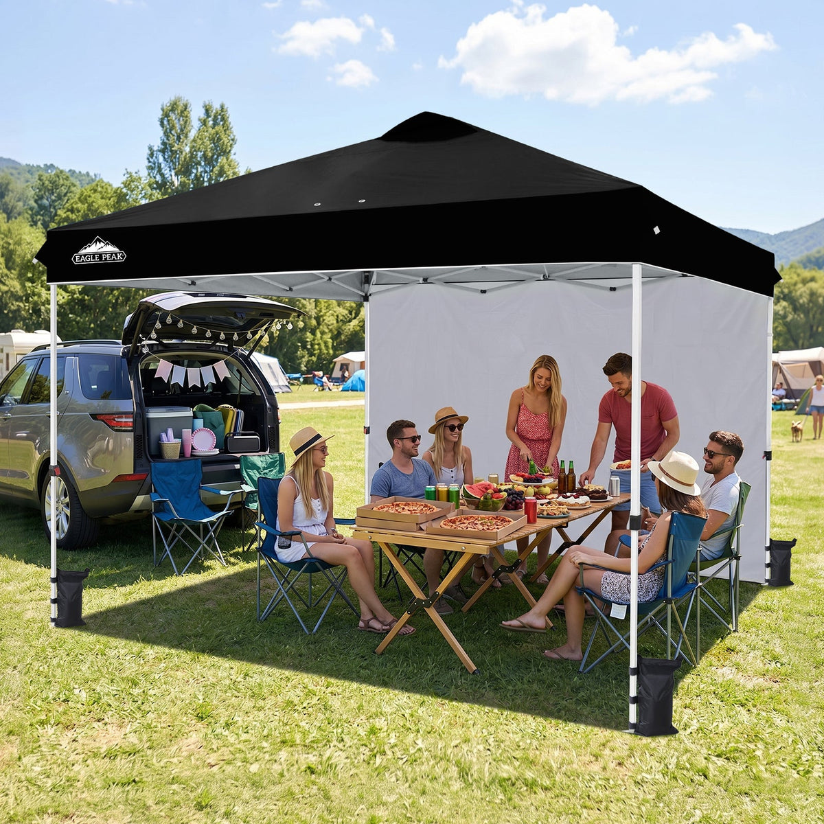 12x12 Pop Up Canopy Tent with 1 Sidewall - Eagle Peak®