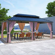 12x20 Hardtop Gazebo, Galvanized Steel Double Roof with Aluminum Frame - Eagle Peak Custom Canopy Tent