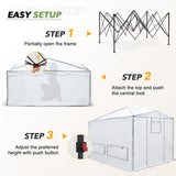 12x8 Portable Large Walk - in Pop Up Greenhouse - Eagle Peak Custom Canopy Tent