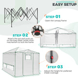 12x8 Portable Large Walk - in Pop Up Greenhouse - Eagle Peak Custom Canopy Tent