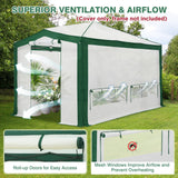 12X8 Replacement Top cover of Walk in Greenhouse with Polyester Reinforced Corners - Eagle Peak Custom Canopy Tent