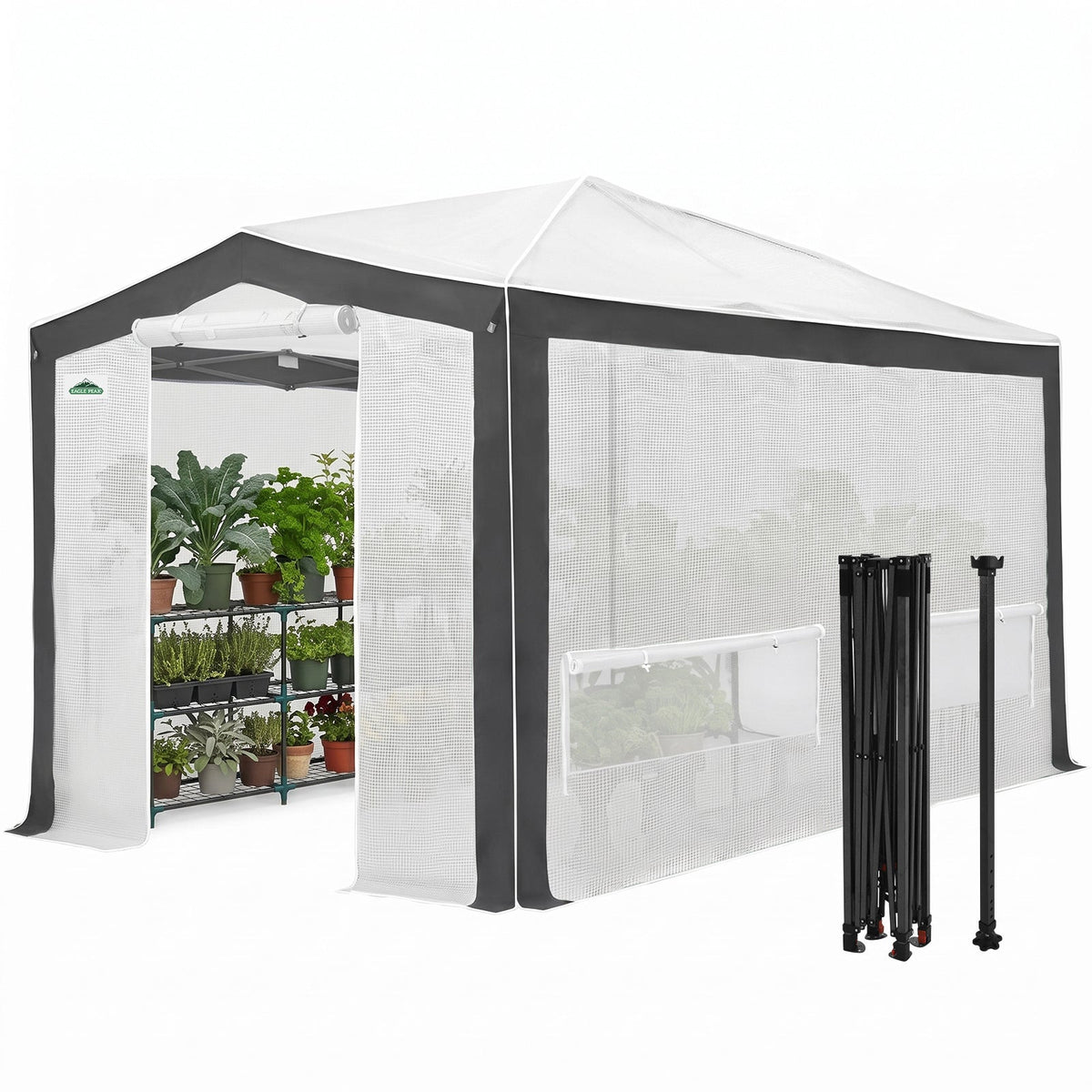 12x8 Walk In Pop Up Greenhouse, Support Pole - Eagle Peak®