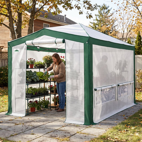 12x8 Walk In Pop Up Greenhouse, Support Pole - Eagle Peak®