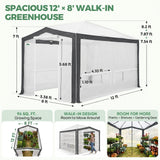 12x8 Walk In Pop Up Greenhouse, Support Pole - Eagle Peak®