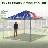 13x13 Pop Up Canopy Tent, Auto Extended Eaves - Eagle Peak®