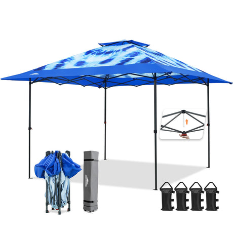 13x13 Pop Up Canopy Tent, Auto Extended Eaves - Eagle Peak®