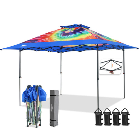 13x13 Pop Up Canopy Tent, Auto Extended Eaves - Eagle Peak®