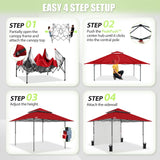 13x13 Pop Up Canopy Tent Sidewall, Extended Eaves - Eagle Peak®