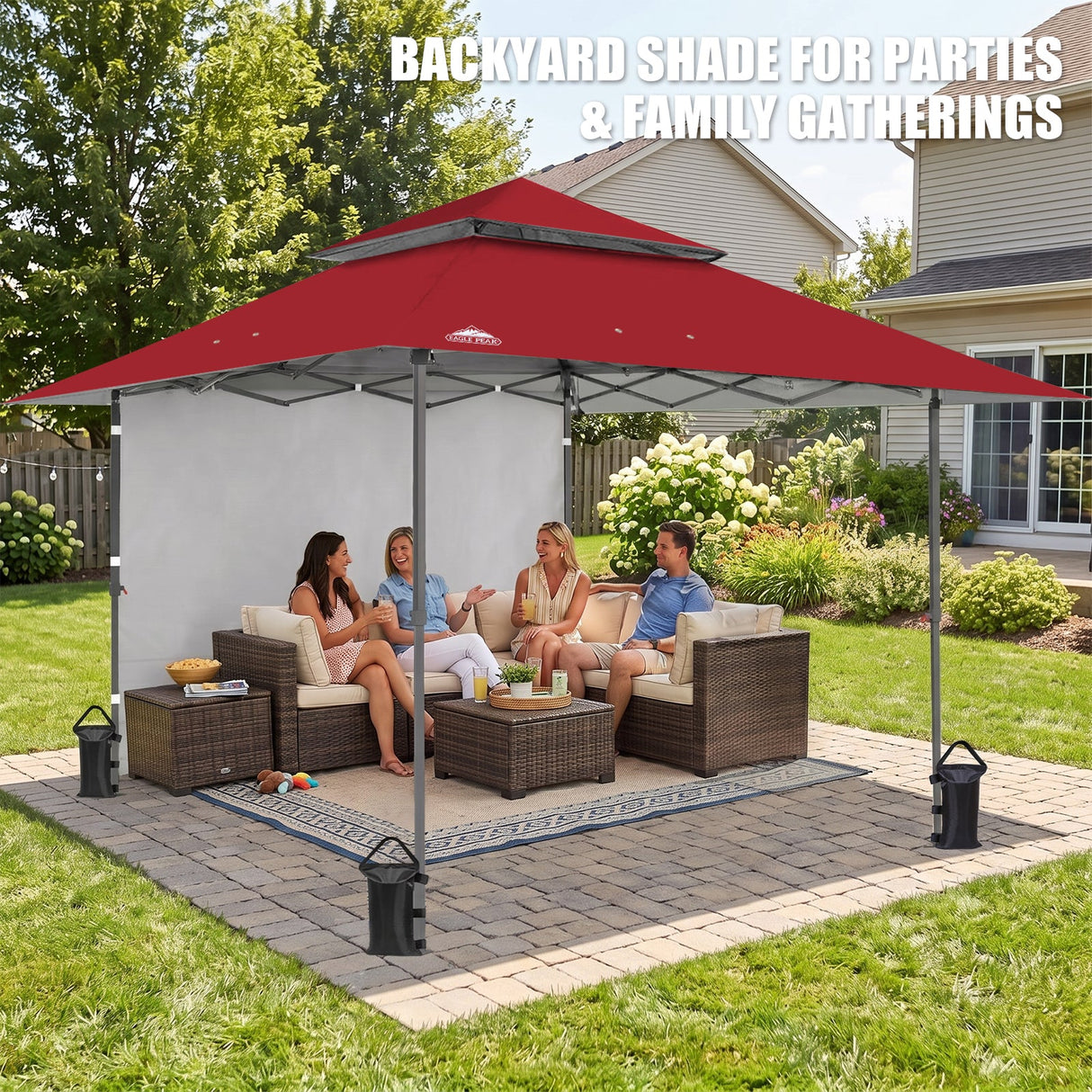 13x13 Pop Up Canopy Tent With Sidewall - Eagle Peak®