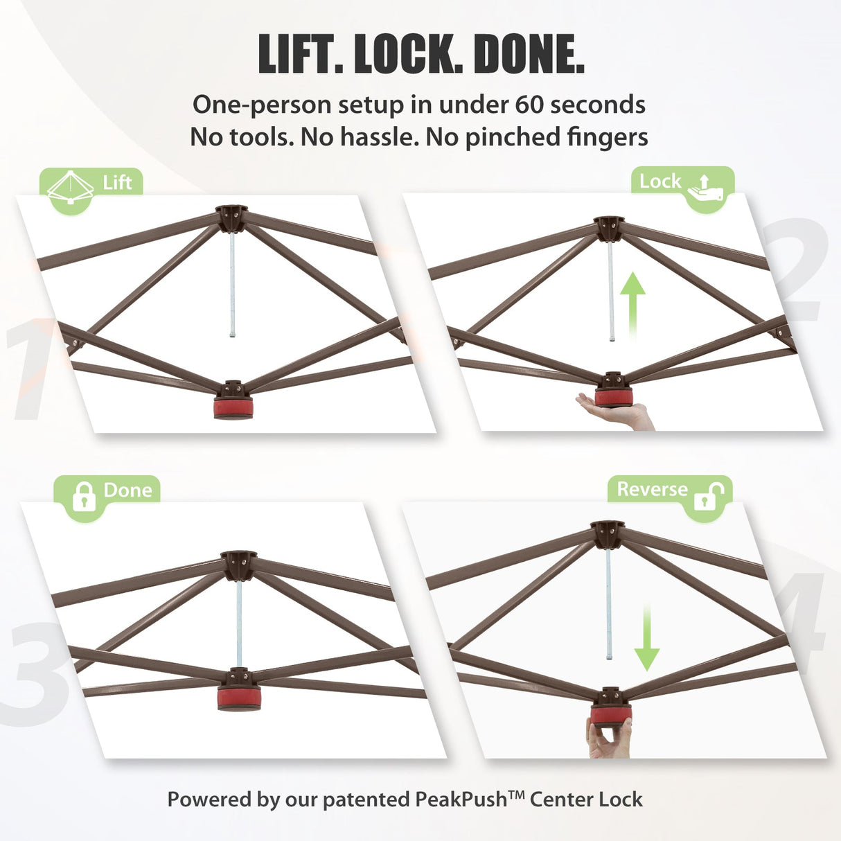 13x13 Pop Up Canopy Tent With Sidewall - Eagle Peak®