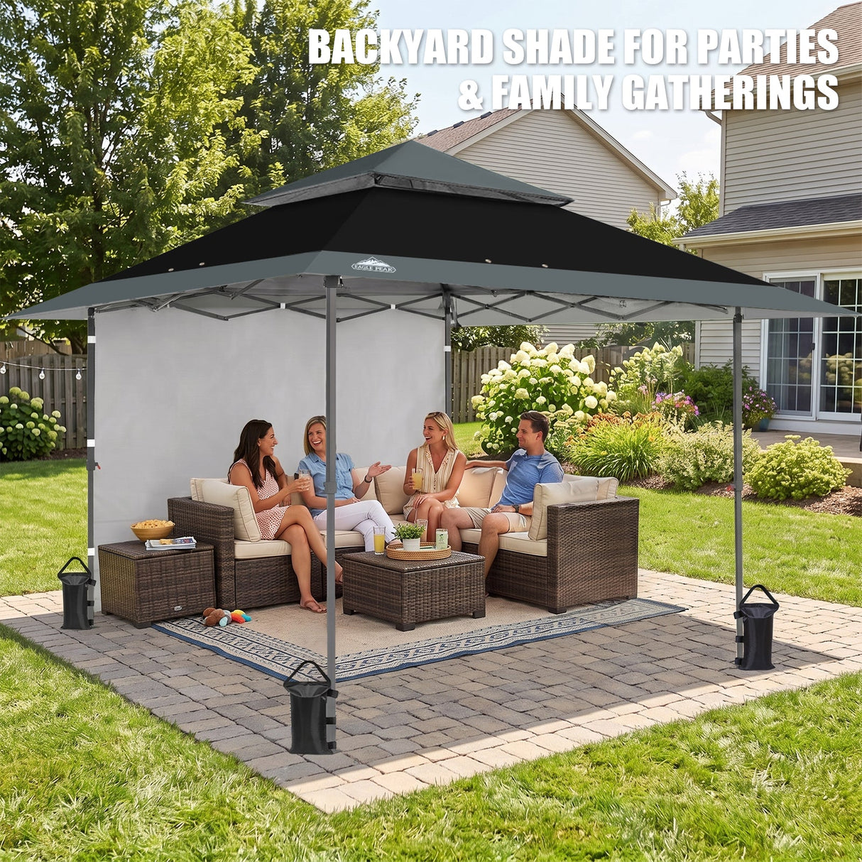13x13 Pop Up Canopy Tent With Sidewall - Eagle Peak®