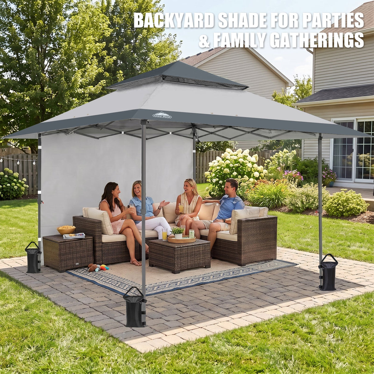 13x13 Pop Up Canopy Tent With Sidewall - Eagle Peak®